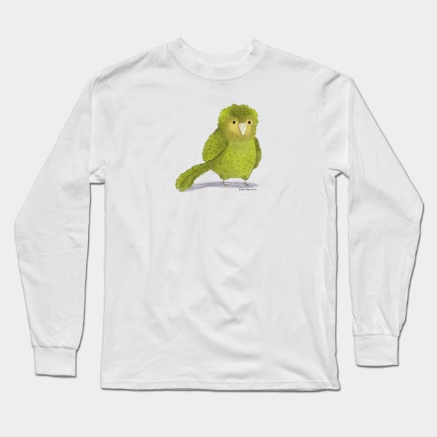 Kakapo Bird Long Sleeve T-Shirt by julianamotzko